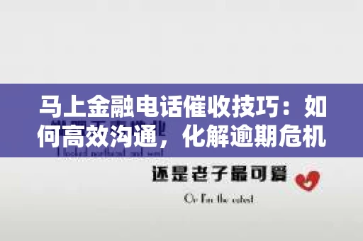 马上金融电话催收技巧：如何高效沟通，化解逾期危机