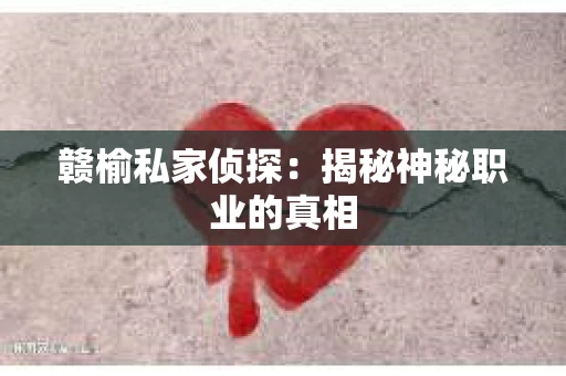 赣榆私家侦探：揭秘神秘职业的真相