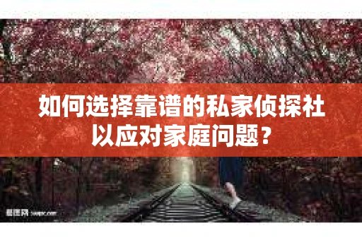 如何选择靠谱的私家侦探社以应对家庭问题? 如何选择靠谱的私家侦探社以应对家庭问题?