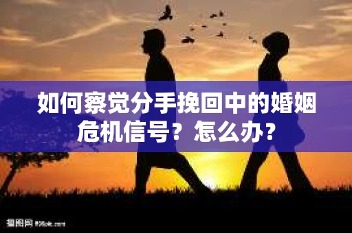如何察觉分手挽回中的婚姻危机信号?怎么办? 如何察觉分手挽回中的婚姻危机信号?怎么办?