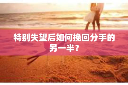特别失望后如何挽回分手的另一半？