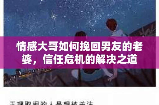 情感大哥如何挽回男友的老婆，信任危机的解决之道